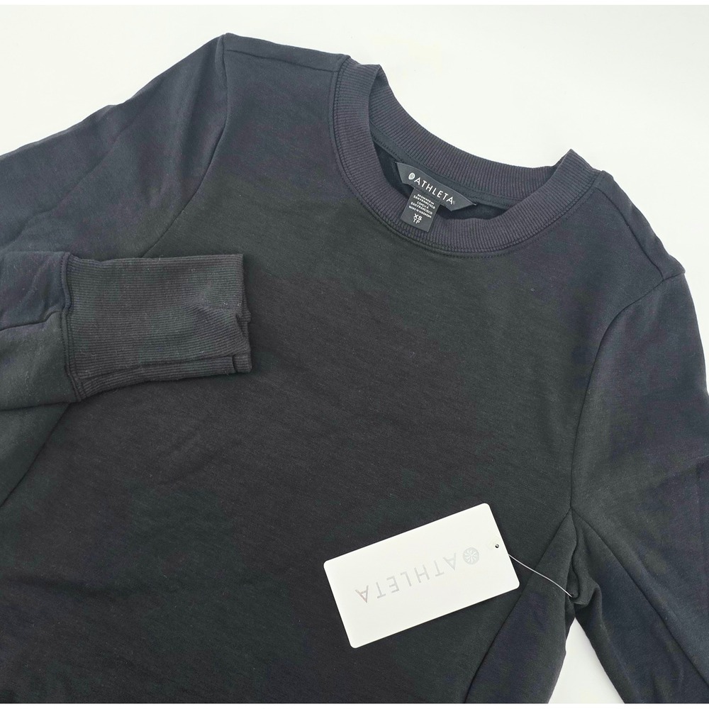Athleta Longsleeve Coaster Luxe Dress Size XS Women Black Athleisure Pockets NWT